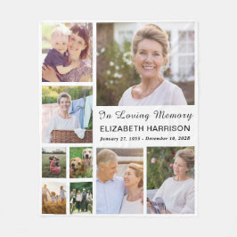 In Loving Memory Photo Collage Memorial Fleecefilt