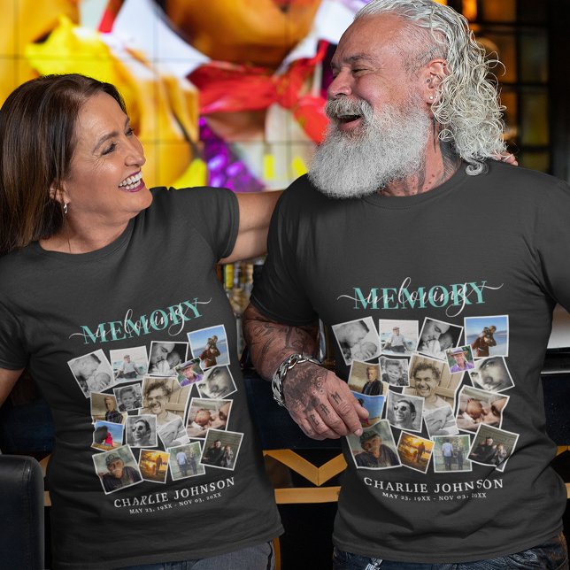In Loving Memory Photo Collage Memorial T Shirt (Skapare uppladdad)