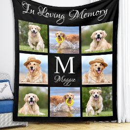In Loving Memory Photo Collage Pet Memorial Fleecefilt