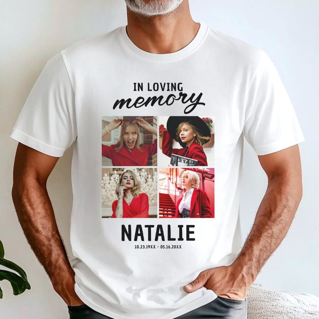 In Loving Memory Photo Collage T Shirt (Skapare uppladdad)