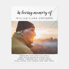 In Loving Memory Photo Dikt Tribute Blanket Fleecefilt