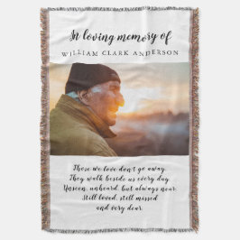 In Loving Memory Photo Dikt Tribute Filt