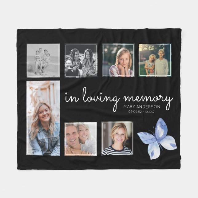 In Loving Memory Photo Family Memorial Fleecefilt (Framsidan (Horisontell))