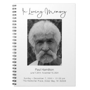 In Loving Memory Photo Guestbook Anteckningsbok