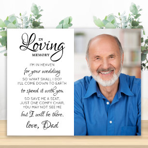In Loving Memory Photo Heaven Bröllop Memorial Poster