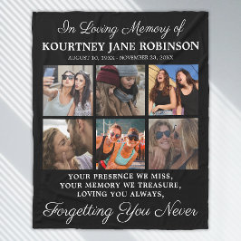 In Loving Memory Photo Memorial Fleecefilt