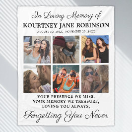 In Loving Memory Photo Memorial Fleecefilt