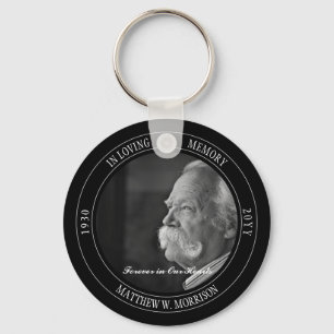 In Loving Memory Photo Memorial Funeral Black Nyckelring