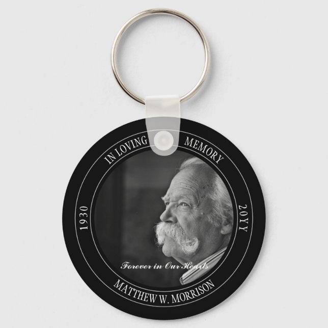 In Loving Memory Photo Memorial | Funeral Black Nyckelring (Framsida)