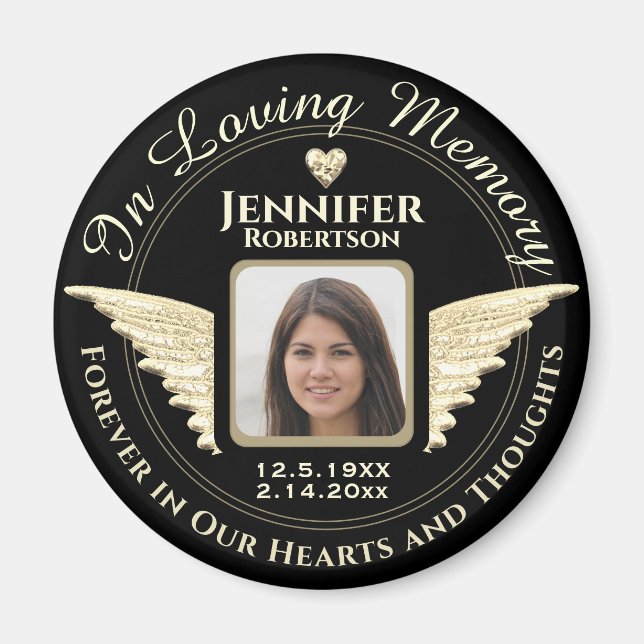 In Loving Memory Photo Memory Magnet (Framsidan)