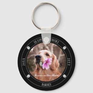 In Loving Memory Photo Pet Memorial - Black Nyckelring