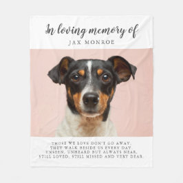 In Loving Memory Photo Pet Memorial Blanket Fleecefilt