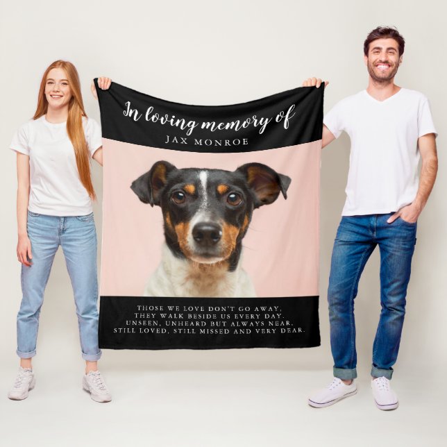 In Loving Memory Photo Pet Memorial  Fleecefilt (På plats)