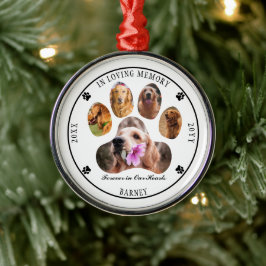 In Loving Memory Photo Pet Memorial - White Julgransprydnad Metall