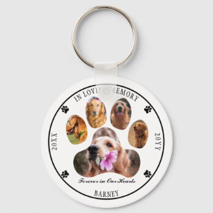 In Loving Memory Photo Pet Memorial - White Nyckelring