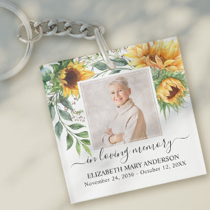 In Loving Memory Photo Solros Blommigt Memorial