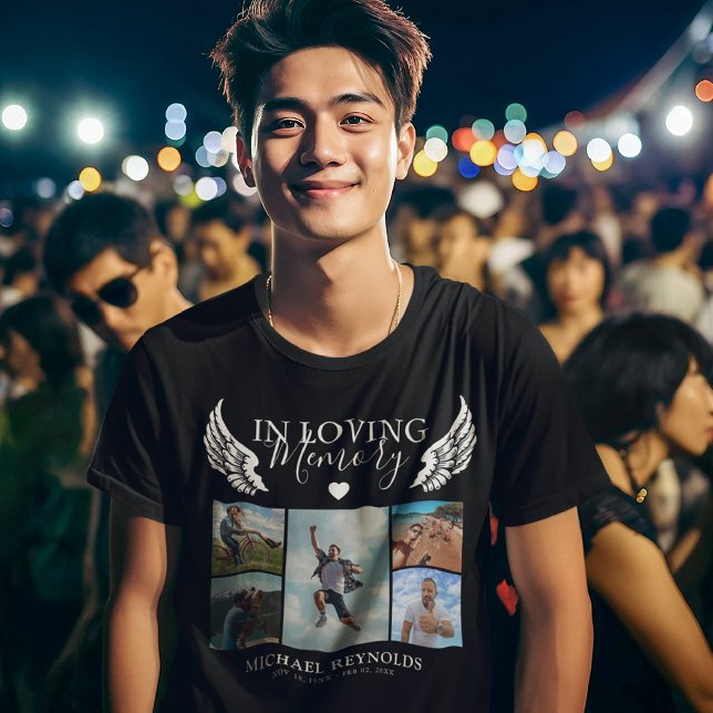 In Loving Memory Remembran Photo Collage T-Shirt (Skapare uppladdad)