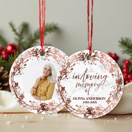 In Loving Memory Ro Foil Photo Memorial Julgransprydnad Keramik
