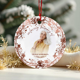 In Loving Memory Ro Foil Photo Memorial Julgransprydnad Keramik