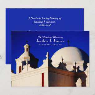 In Loving Memory Service Call Church Sunrise Inbjudningar