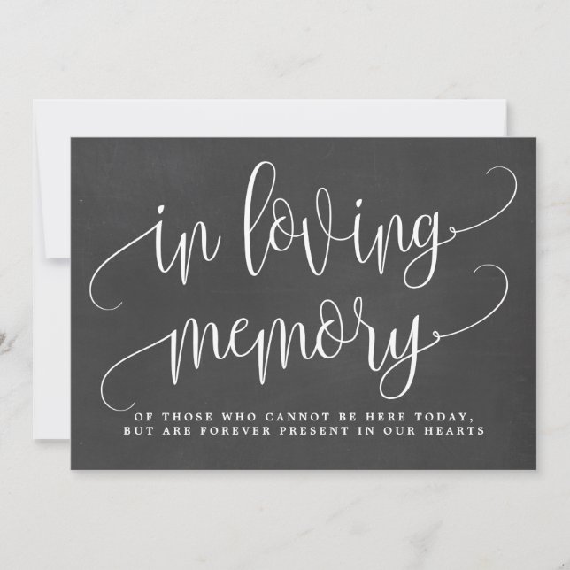 In Loving Memory Sign - Loely Calligraphy Chalk (Framsida)