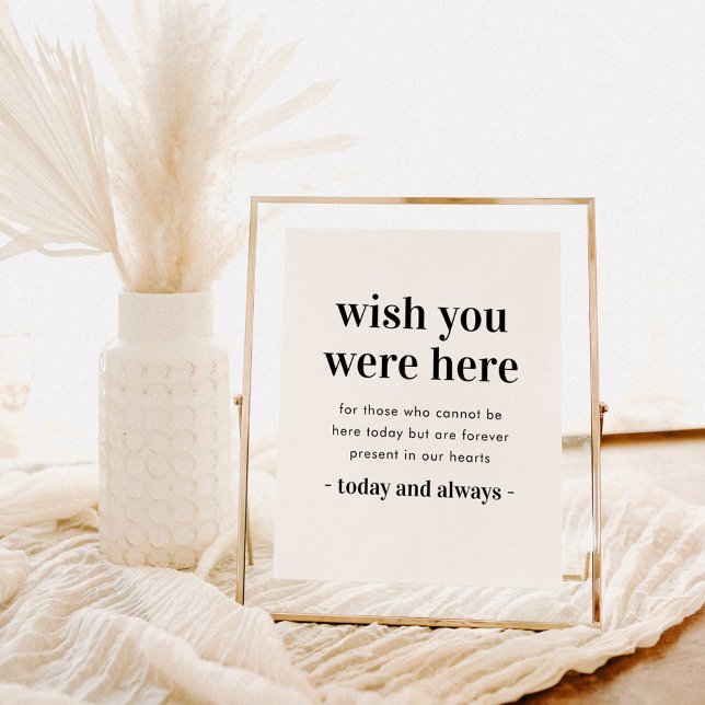 In Loving Memory Sign | Önskar att du var här Bröl Poster (Skapare uppladdad)