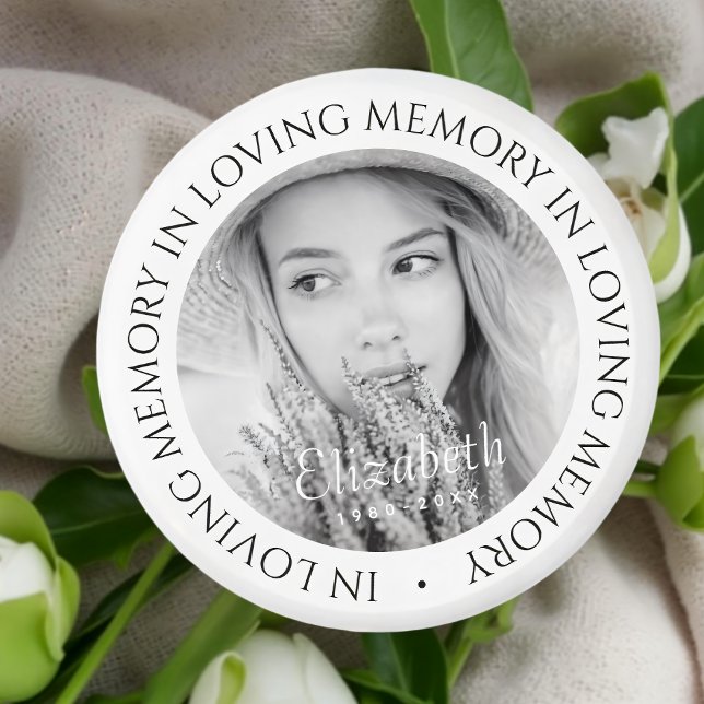In Loving Memory Simple Modern Anpassningsbar Phot Magnet (Skapare uppladdad)