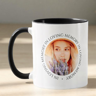 In Loving Memory Simple Modern Anpassningsbar Phot Mugg