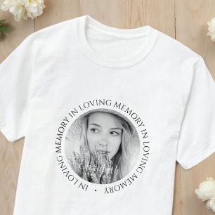 In Loving Memory Simple Modern Anpassningsbar Phot T Shirt
