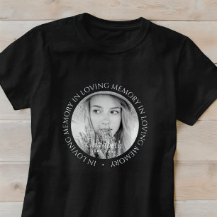 In Loving Memory Simple Modern Anpassningsbar Phot T Shirt