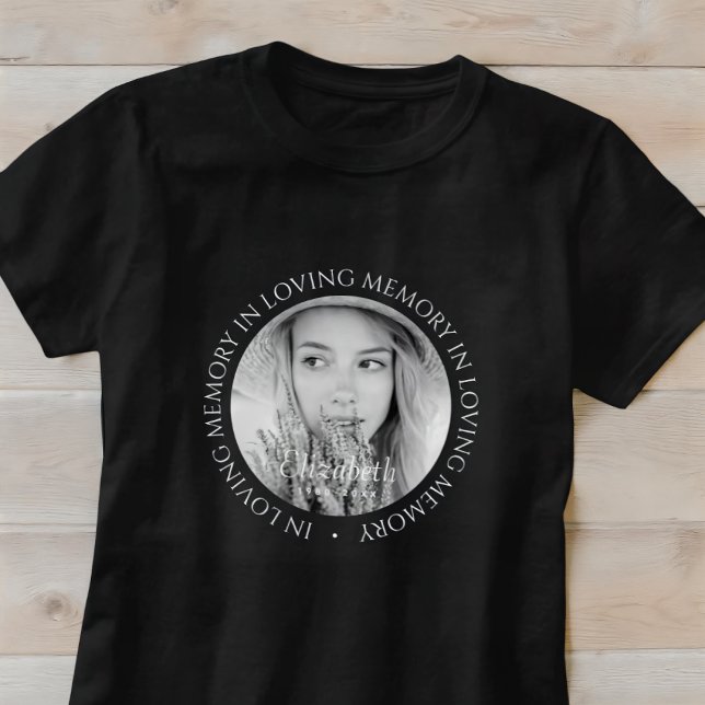 In Loving Memory Simple Modern Anpassningsbar Phot T Shirt (Skapare uppladdad)