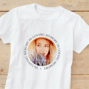In Loving Memory Simple Modern Anpassningsbar Phot T Shirt