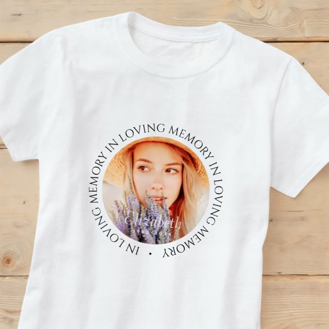 In Loving Memory Simple Modern Anpassningsbar Phot T Shirt (Skapare uppladdad)