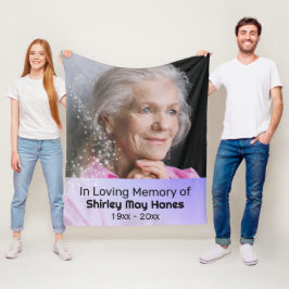 In Loving Memory Stardust Memorial Photo Blanket Fleecefilt