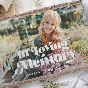 In Loving Memory Vintage Retro Memorial Photo Filt