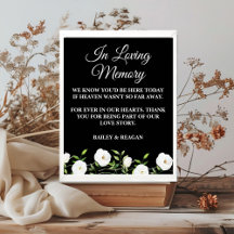 In Loving Memory White Blommigt Bröllop Memorial
