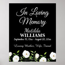 In Loving Memory White Blommigt Memorial