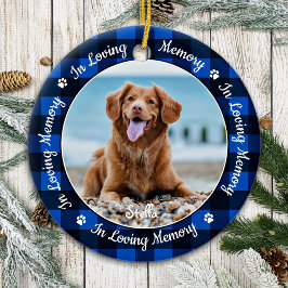 In LovMemory Blue Pput Photo Pet Memorial Julgransprydnad Keramik