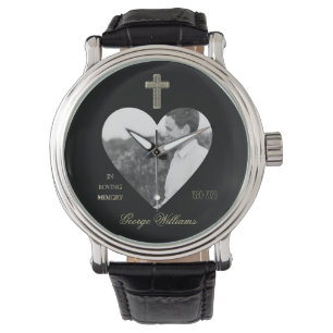 In LovMemory Golden Kor Heart Shape Photo Armbandsur