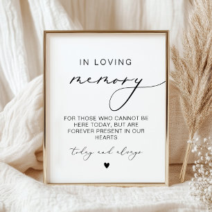 In LovMemory Modern Calligraphy Bröllop Sign Poster