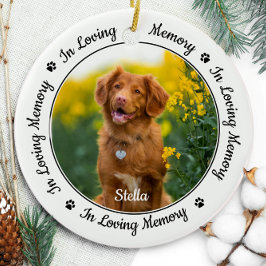 In LovMemory Modern Hund Photo Pet Memorial Julgransprydnad Keramik