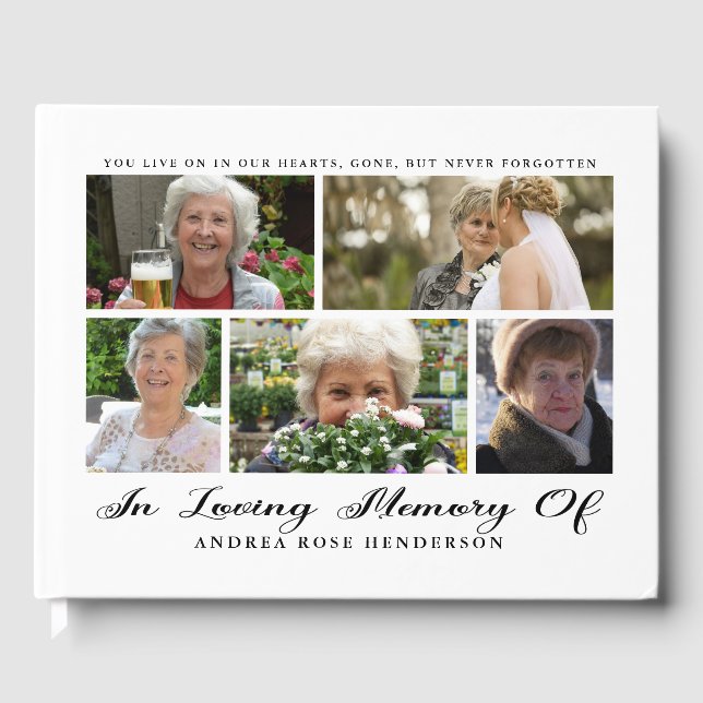 In LovMemory Photo Collage Funeral Guest Bok (Framsida)