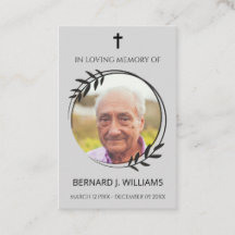 In LovMemory Photo Memorial Prayer Card