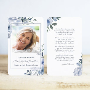 In LovMemory Photo Memorial Prayer Card Visitkort