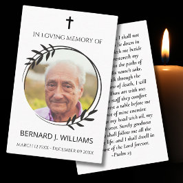 In LovMemory Photo Memorial Prayer Card Visitkort