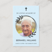 In LovMemory Photo Memorial Prayer Card