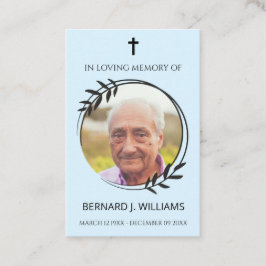 In LovMemory Photo Memorial Prayer Card Visitkort