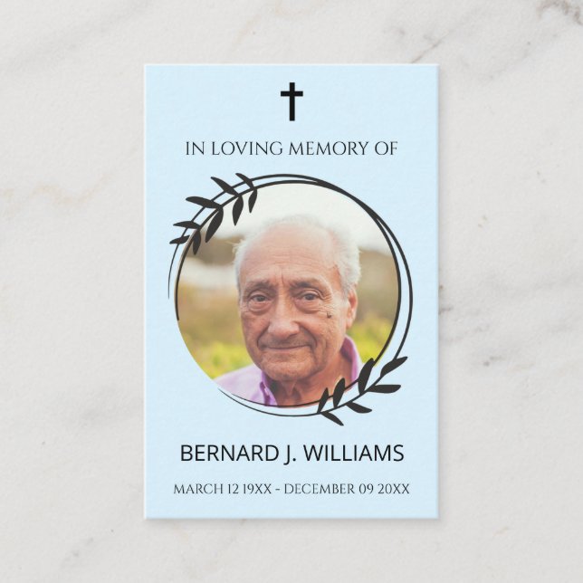 In LovMemory Photo Memorial Prayer Card Visitkort (Framsida)