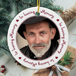 In LovMemory Red jul Keepsaké Photo Julgransprydnad Keramik