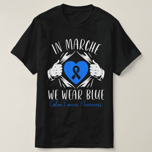 In March We Wear Blue T-Shirt (Design framsida)